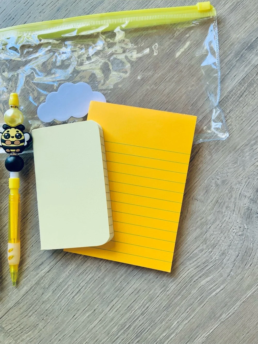 Homemade Crafted clear zip